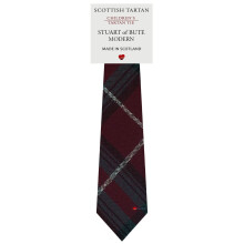 Boys All Wool Tie Woven And Made in Scotland in Stuart of Bute Modern Tartan