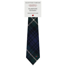 Boys All Wool Tie Woven And Made in Scotland in MacKenzie Modern Tartan