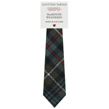 Boys All Wool Tie Woven And Made in Scotland in MacKenzie Weathered Tartan