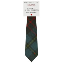Boys All Wool Tie Woven And Made in Scotland in Cameron Hunting Weathered Tartan