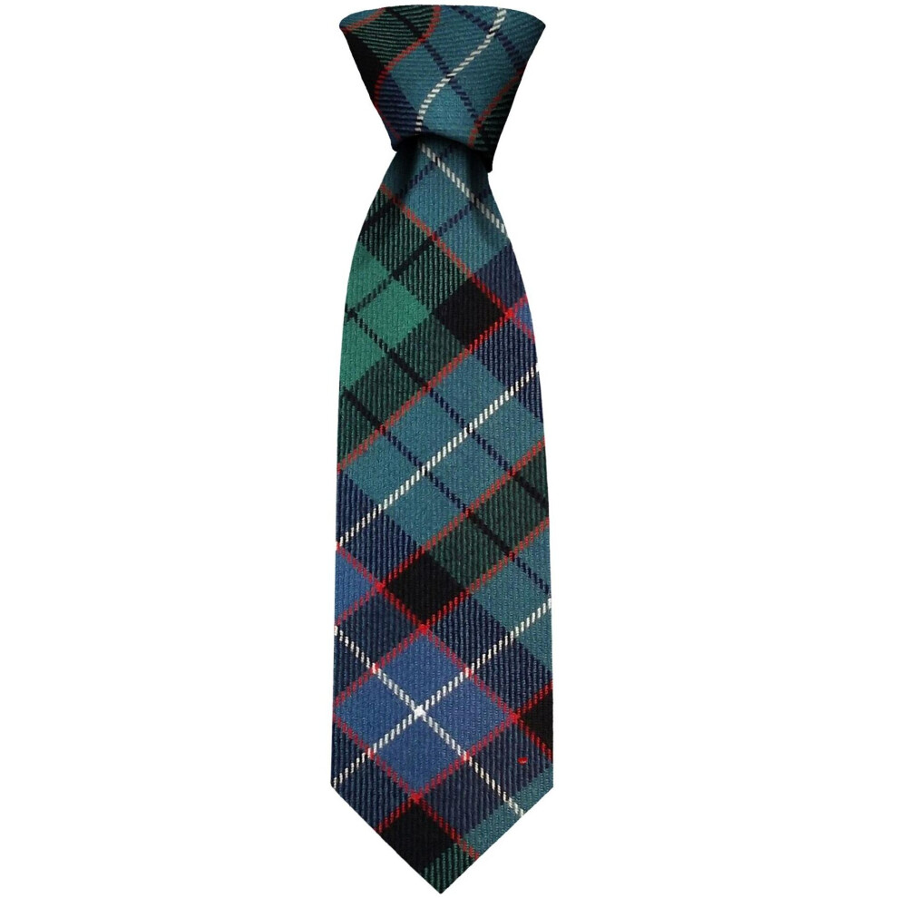I Luv Ltd Gents Neck Tie Hunter Ancient Tartan Lightweight Scottish Clan Tie Green