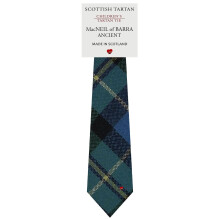 Boys All Wool Tie Woven And Made in Scotland in MacNeil of Barra Ancient Tartan