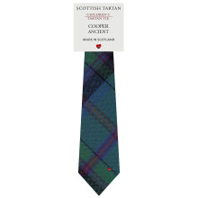 Boys All Wool Tie Woven And Made in Scotland in Cooper Ancient Tartan