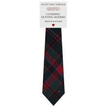 Boys All Wool Tie Woven And Made in Scotland in Cumming Hunting Modern Tartan