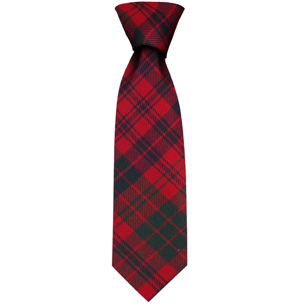 I Luv Ltd Gents Neck Tie Ross Modern Tartan Lightweight Scottish Clan Tie Red