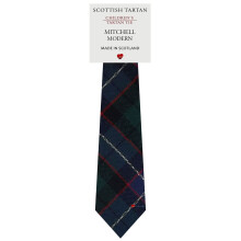 Boys All Wool Tie Woven And Made in Scotland in Mitchell Modern Tartan