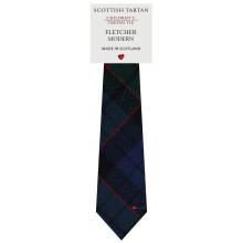 Boys All Wool Tie Woven And Made in Scotland in Fletcher Modern Tartan