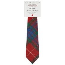 Boys All Wool Tie Woven And Made in Scotland in Fraser Dress Ancient Tartan