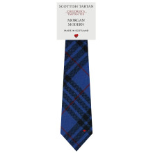 Boys All Wool Tie Woven And Made in Scotland in Morgan Modern Tartan