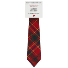 Boys All Wool Tie Woven And Made in Scotland in Munro Modern Tartan