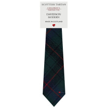 Boys All Wool Tie Woven And Made in Scotland in Davidson Modern Tartan