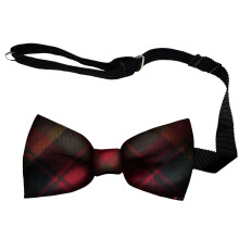 Mens Bow Tie Soft Wool Woven And Made in Scotland in Maple Leaf Canadian Tartan Adjustable Strap for Easy Fastening