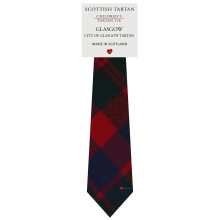 Boys All Wool Tie Woven And Made in Scotland in Glasgow City Tartan