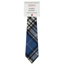 Boys All Wool Tie Woven And Made in Scotland in Napier Modern Tartan