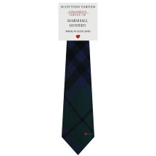 Boys All Wool Tie Woven And Made in Scotland in Marshall Modern Tartan