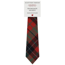 Boys All Wool Tie Woven And Made in Scotland in Nicholson Ancient Tartan