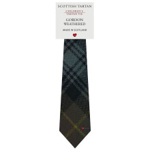 Boys All Wool Tie Woven And Made in Scotland in Gordon Weathered Tartan