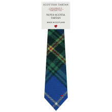 Boys All Wool Tie Woven And Made in Scotland in Nova Scotia Canadian Tartan