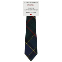 Boys All Wool Tie Woven And Made in Scotland in Ogilvie Hunting Modern Tartan