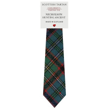 Boys All Wool Tie Woven And Made in Scotland in Nicholson Hunting Ancient Tartan