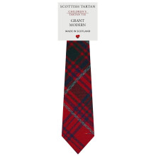 Boys All Wool Tie Woven And Made in Scotland in Grant Modern Tartan