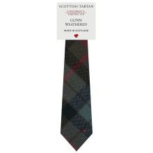 Boys All Wool Tie Woven And Made in Scotland in Gunn Weathered Tartan
