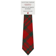 Boys All Wool Tie Woven And Made in Scotland in Prince of Wales Modern Tartan