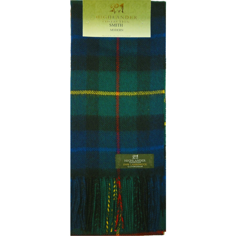 Smith Modern Tartan Scarf Lambswool-image-OPC-P79FS58-NEW