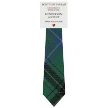 Boys All Wool Tie Woven And Made in Scotland in Henderson Ancient Tartan