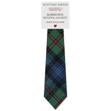Boys All Wool Tie Woven And Made in Scotland in Robertson Hunting Ancient Tartan