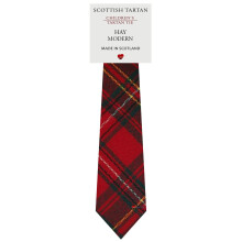 Boys All Wool Tie Woven And Made in Scotland in Hay Modern Tartan