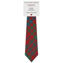 Boys All Wool Tie Woven And Made in Scotland in Ross Ancient Tartan