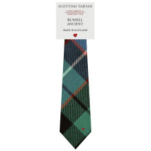 Boys All Wool Tie Woven And Made in Scotland in Russell Ancient Tartan