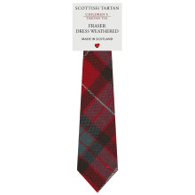 Boys All Wool Tie Woven And Made in Scotland in Fraser Dress Weathered Tartan