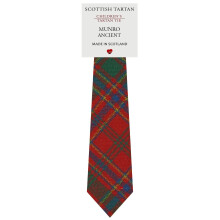 Boys All Wool Tie Woven And Made in Scotland in Munro Ancient Tartan