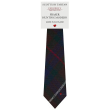 Boys All Wool Tie Woven And Made in Scotland in Fraser Hunting Modern Tartan