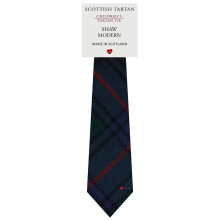 Boys All Wool Tie Woven And Made in Scotland in Shaw Modern Tartan