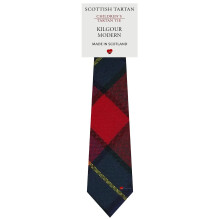 Boys All Wool Tie Woven And Made in Scotland in Kilgour Modern Tartan