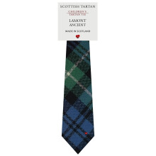 Boys All Wool Tie Woven And Made in Scotland in Lamont Ancient Tartan