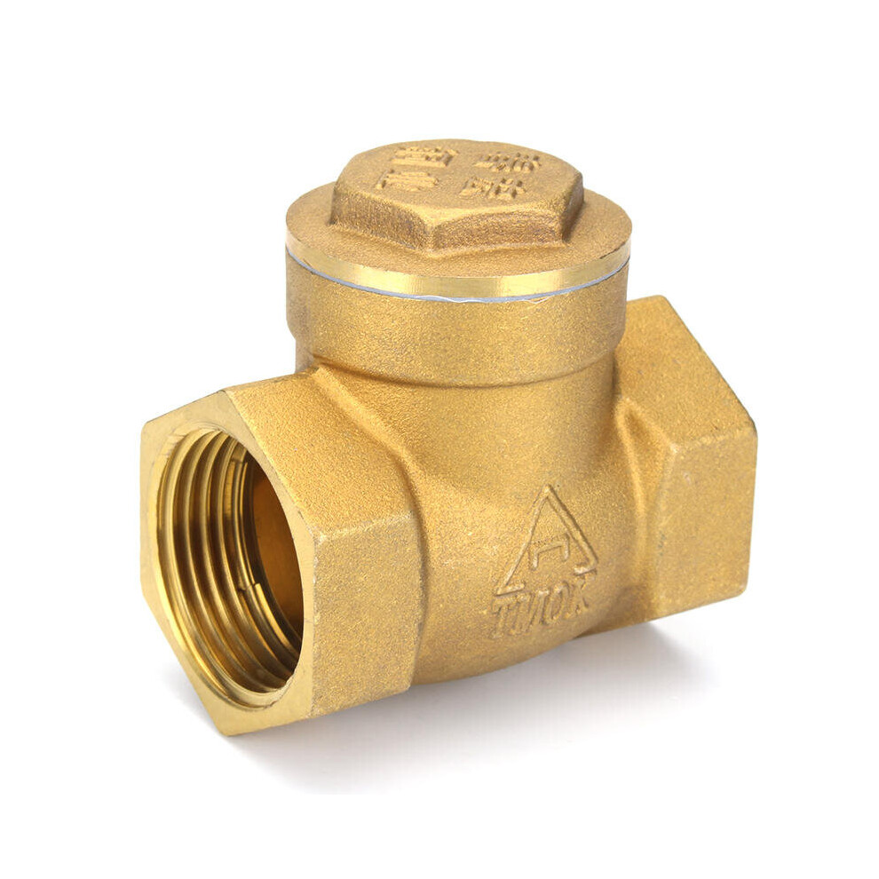 Brass Swing Check Valve Female Npt Threaded Durable Brass Construction Valves Dn20 Style 840079336736