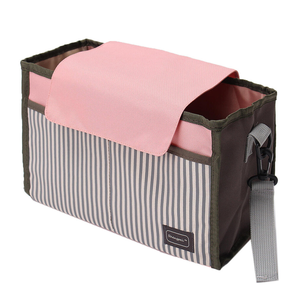 Strollers Storage Bag Pram Baby Nappy Changing Shoulder Handbag Mommy Pushchair Color Pink
