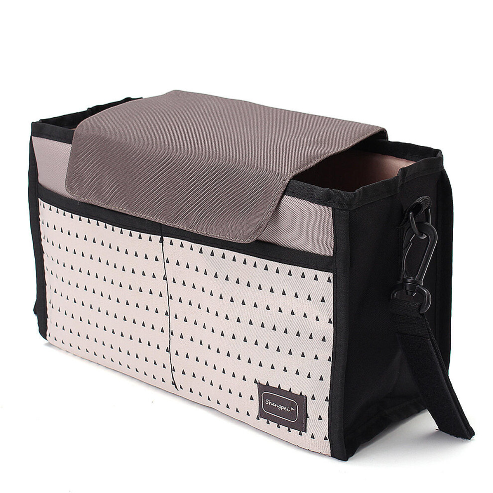 Strollers Storage Bag Pram Baby Nappy Changing Shoulder Handbag Mommy Pushchair Color Grey