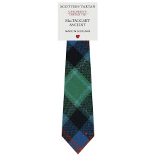 Boys All Wool Tie Woven And Made in Scotland in MacTaggart Ancient Tartan