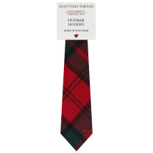 Boys All Wool Tie Woven And Made in Scotland in Dunbar Modern Tartan