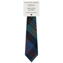 Boys All Wool Tie Woven And Made in Scotland in Malcolm Ancient Tartan