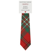 Boys All Wool Tie Woven And Made in Scotland in Scott Ancient Tartan