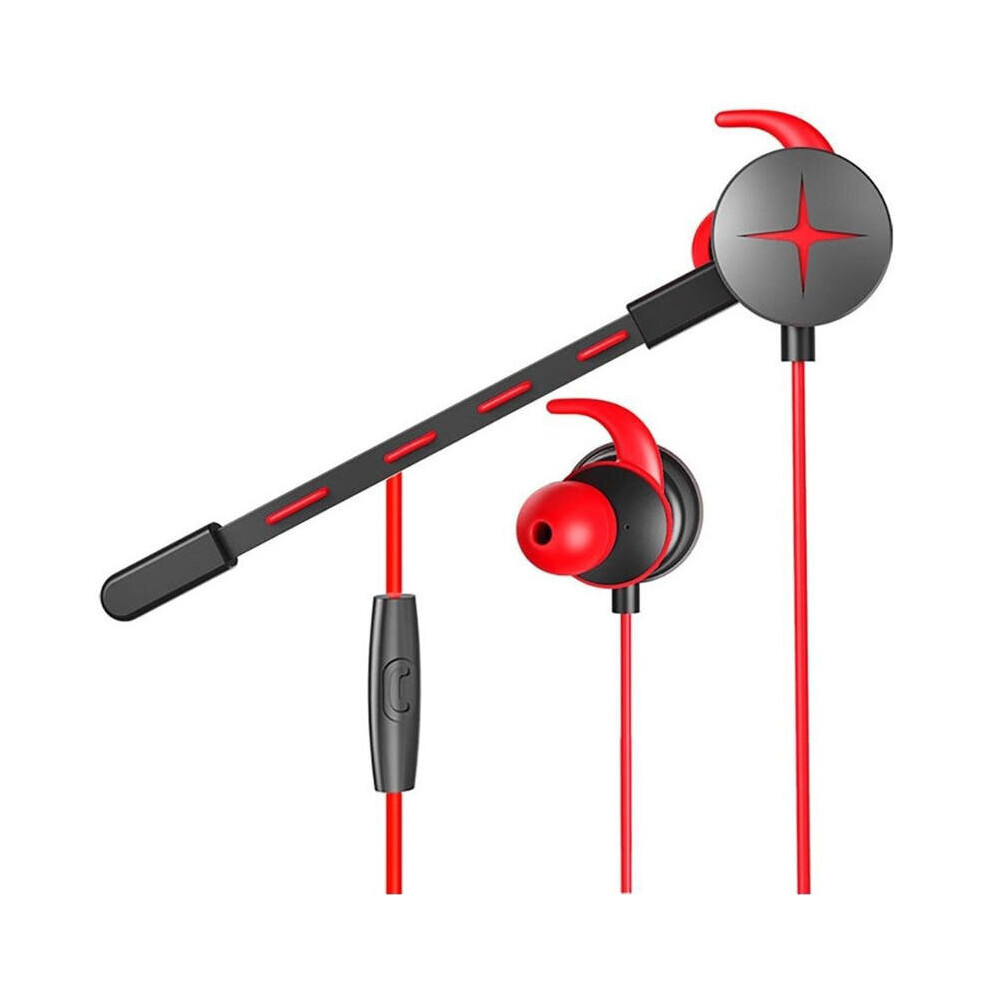 V7 Gaming Earphone Portable 3.5mm Waterproof Stereo Headphone with Pluggable Mic for Phone Laptop RED COLOR-image-OPC-P79FV7B-NEW