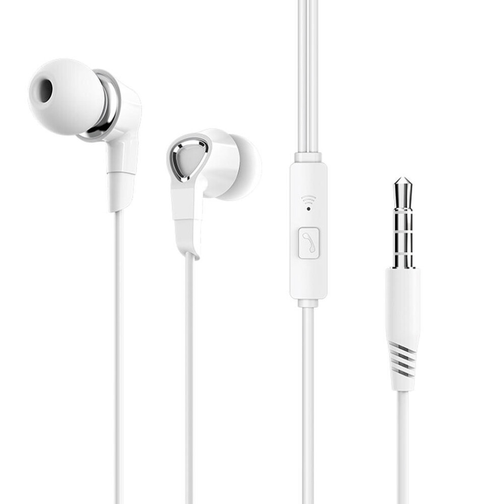 2Pcs 3.5Mm In-Ear Earphone Elegant Graphene Hifi Earbuds Headphone With Mic For Phones Color White 840079310576