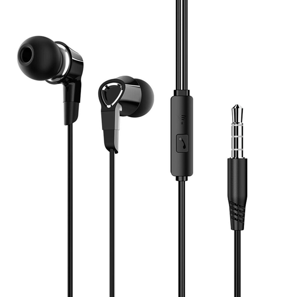 2Pcs 3.5Mm In-Ear Earphone Elegant Graphene Hifi Earbuds Headphone With Mic For Phones Color Black 840079310569