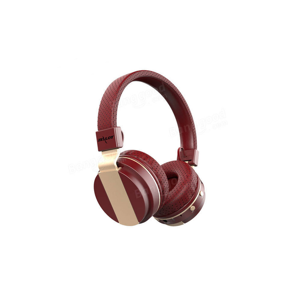 B17 Stereo Fm Radio Tf Card Wireless Bluetooth 4.0 Headset Headphone With Mic Color Red 840079321343